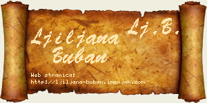 Ljiljana Buban vizit kartica